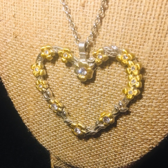 Brighton Flower Child necklace and matching hoop earrings 20 years old - Picture 1 of 4